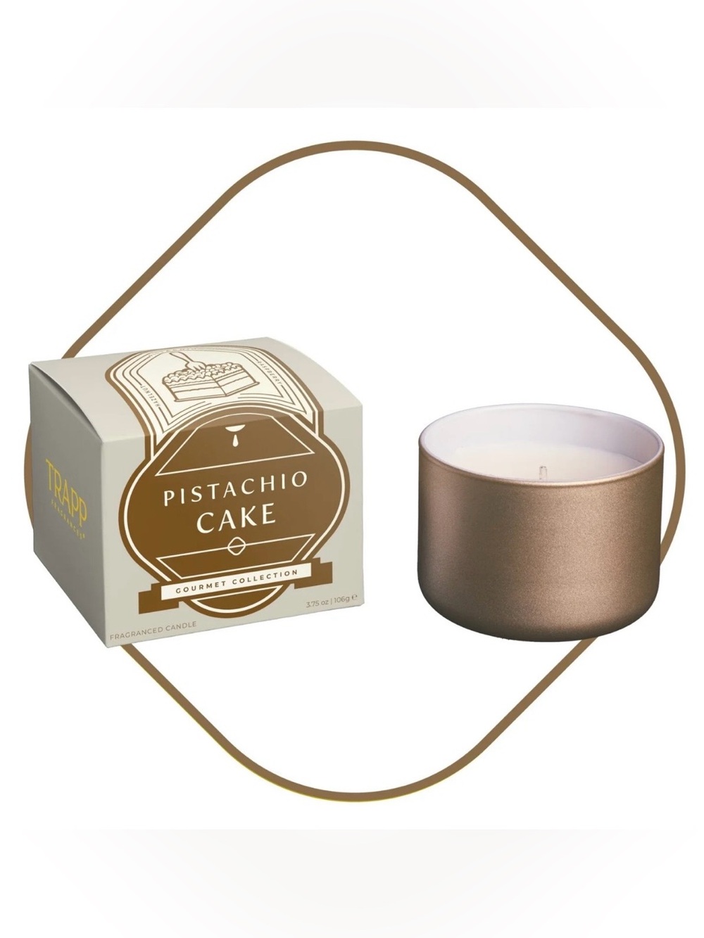 Pistachio Cake Scented Candle - Metallic Bronze Tin 3.75 oz